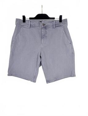PAIGE Men's Stretch Cotton Chino Shorts Cool Slate Size 33